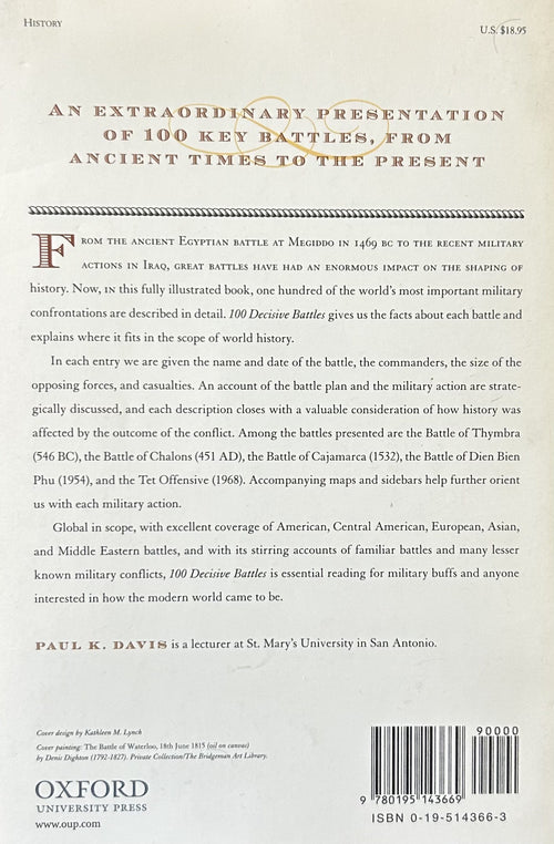 100 DECISIVE BATTLES From Ancient Times to the Present
