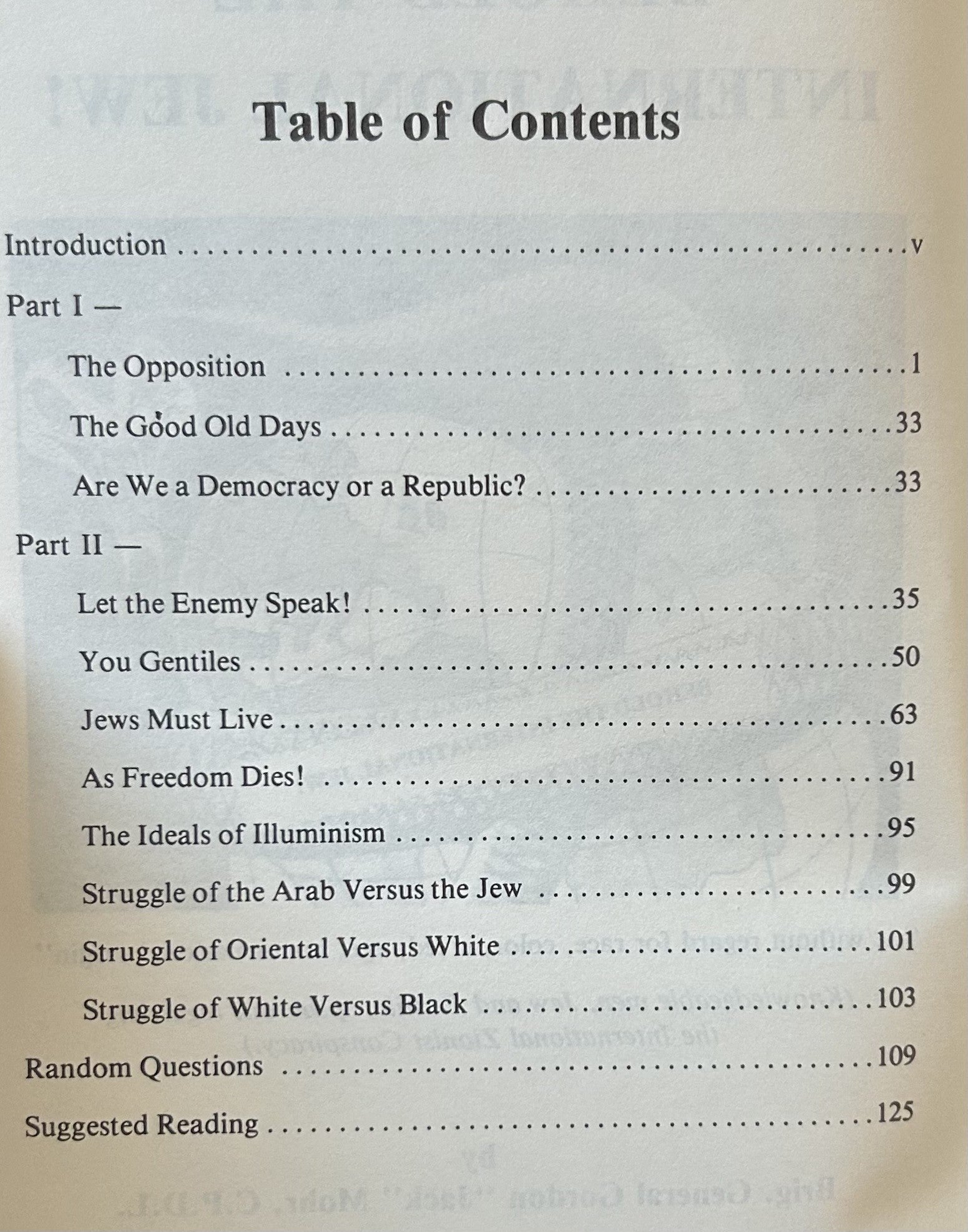 BEHOLD THE INTERNATIONAL JEW