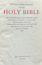 HOLY BIBLE - Catholic Family Edition