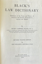 BLACKS LAW DICTIONARY (Revised 4th Edition)