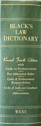 BLACKS LAW DICTIONARY (Revised 4th Edition)