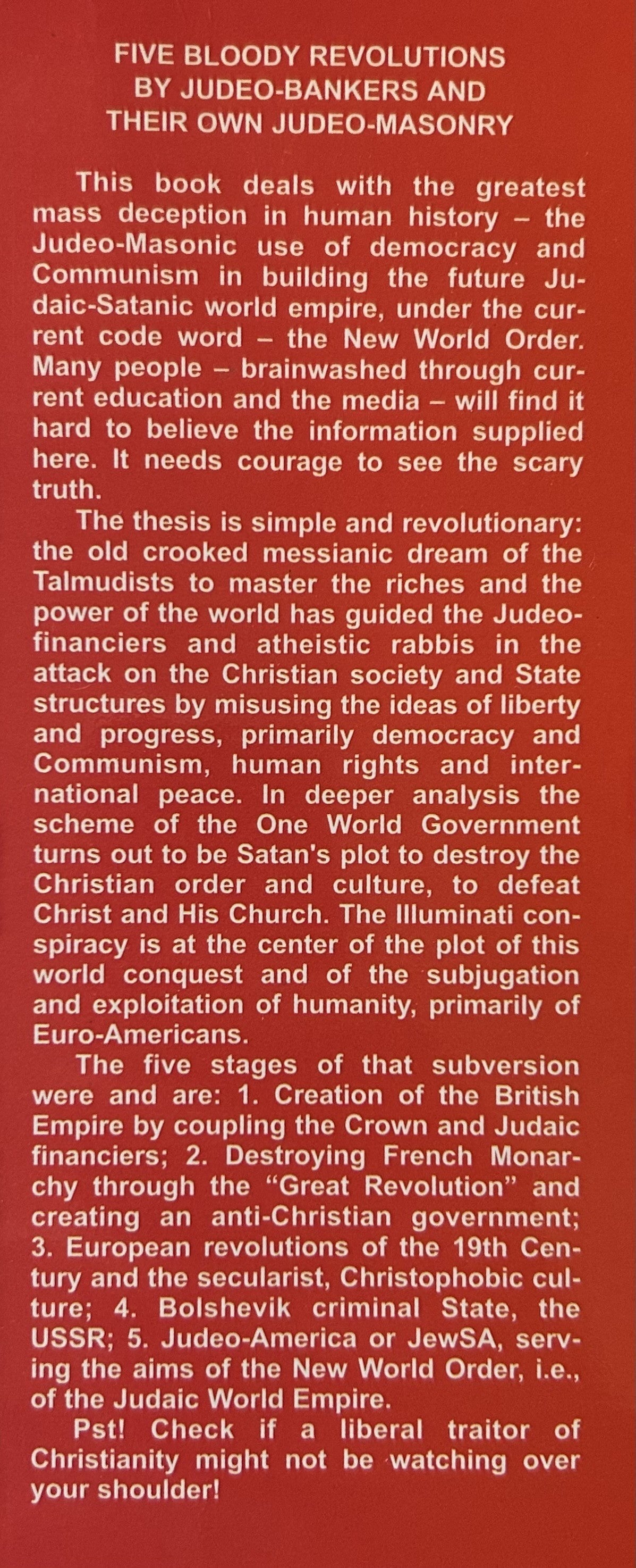 FIVE BLOODY REVOLUTIONS By Judeo-Bankers/Masonry
