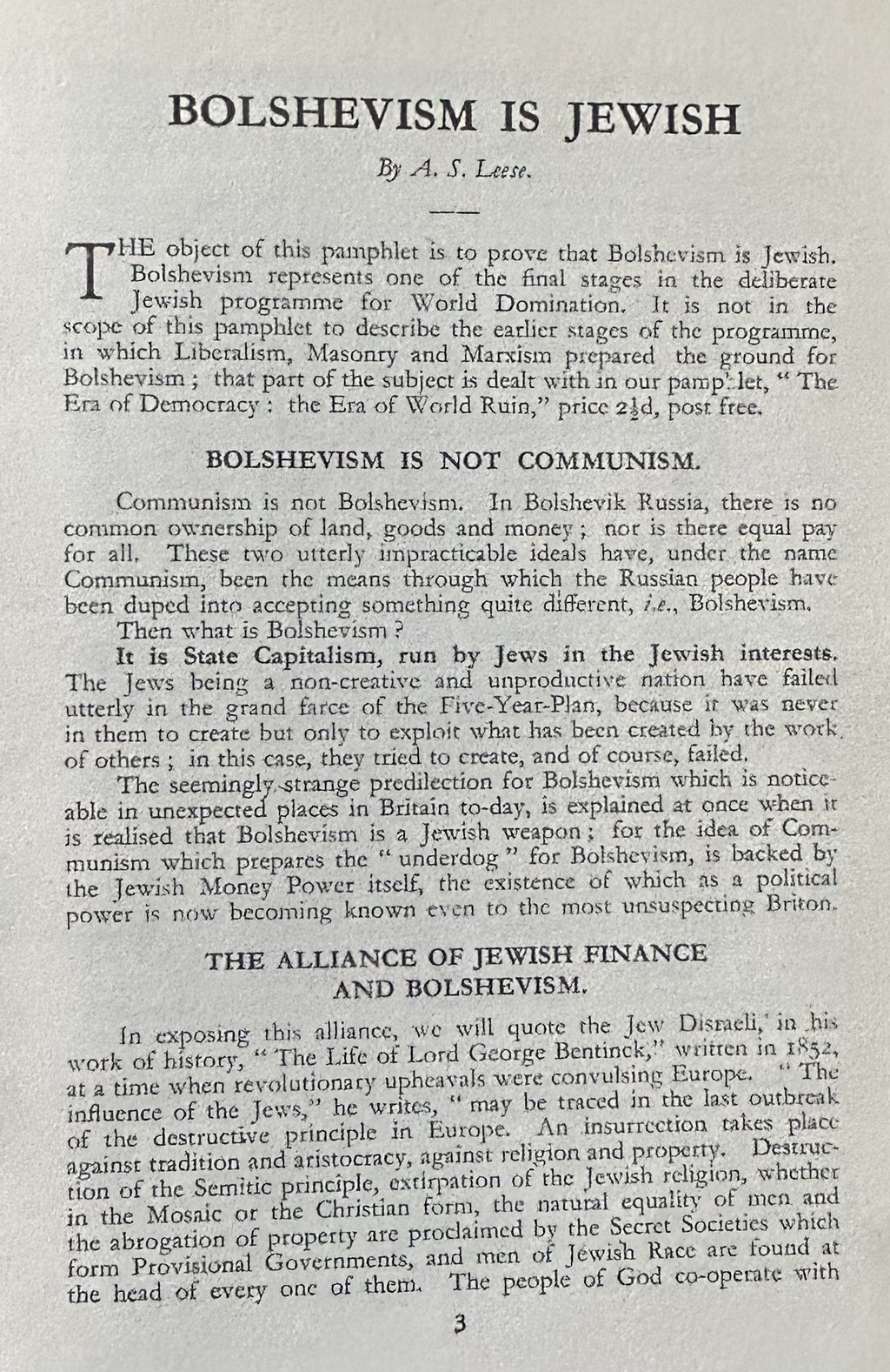 BOLSHEVISM IS JEWISH!