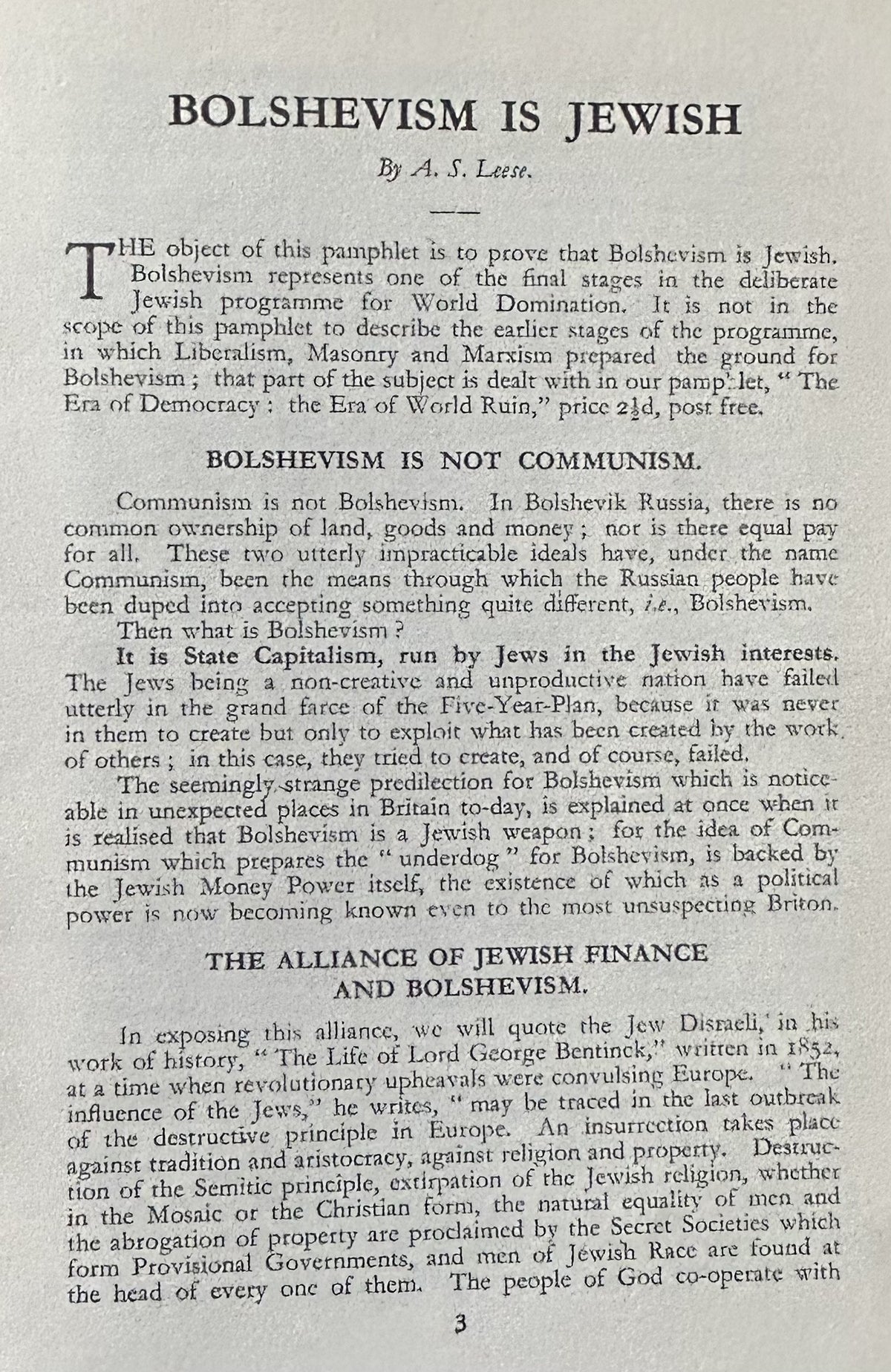 BOLSHEVISM IS JEWISH!