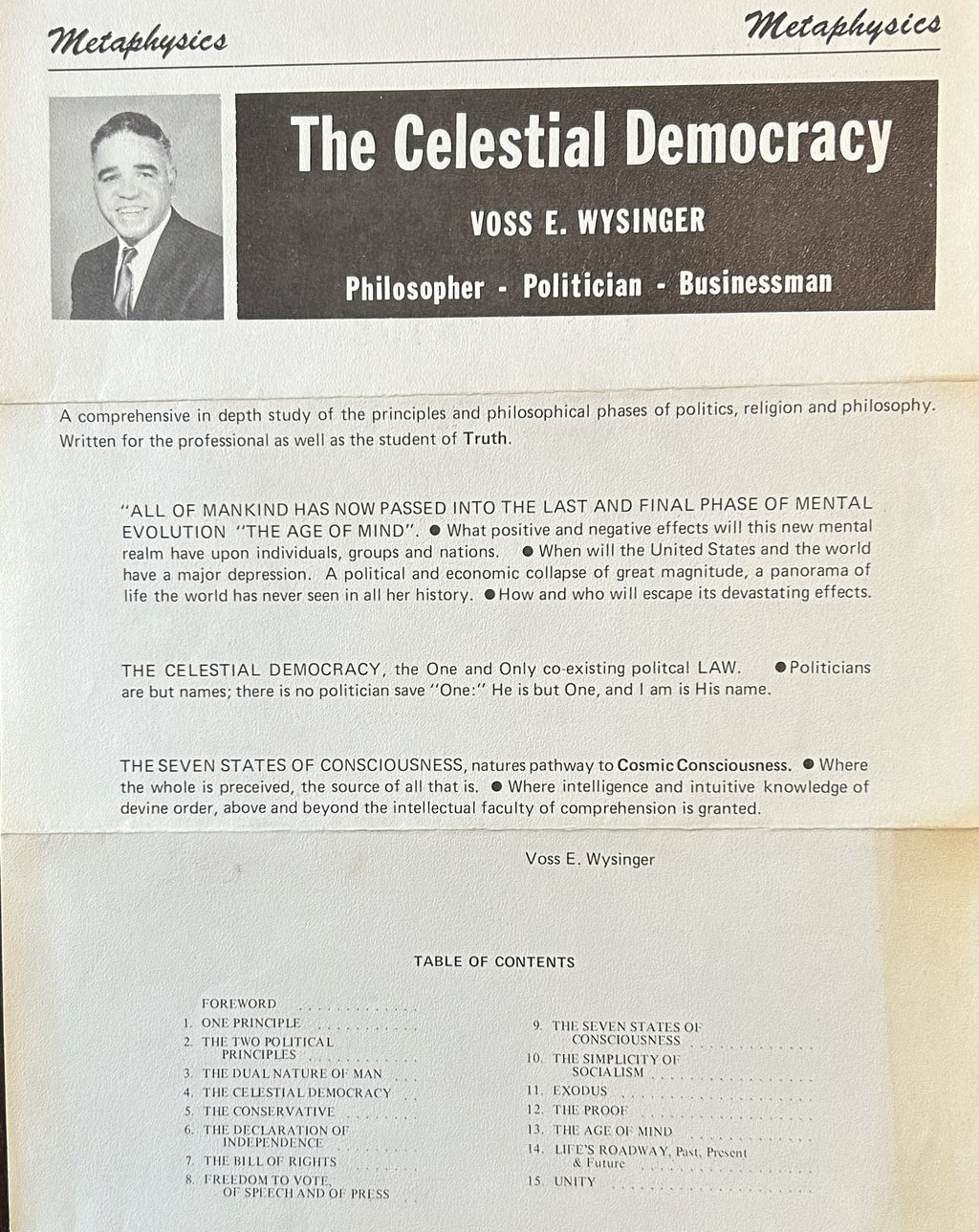 THE CELESTIAL DEMOCRACY