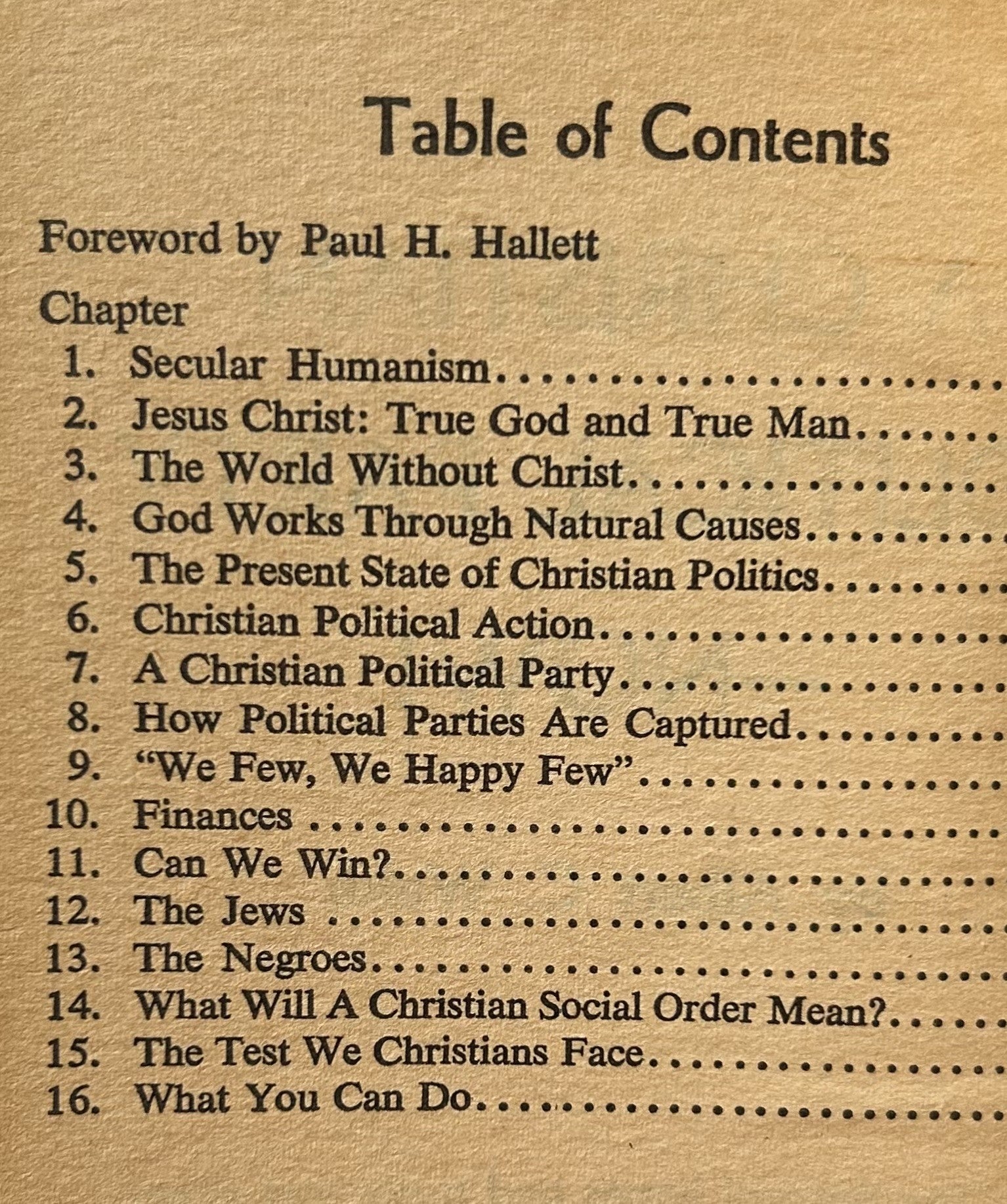 A CHRISTIAN POLITICAL PARTY