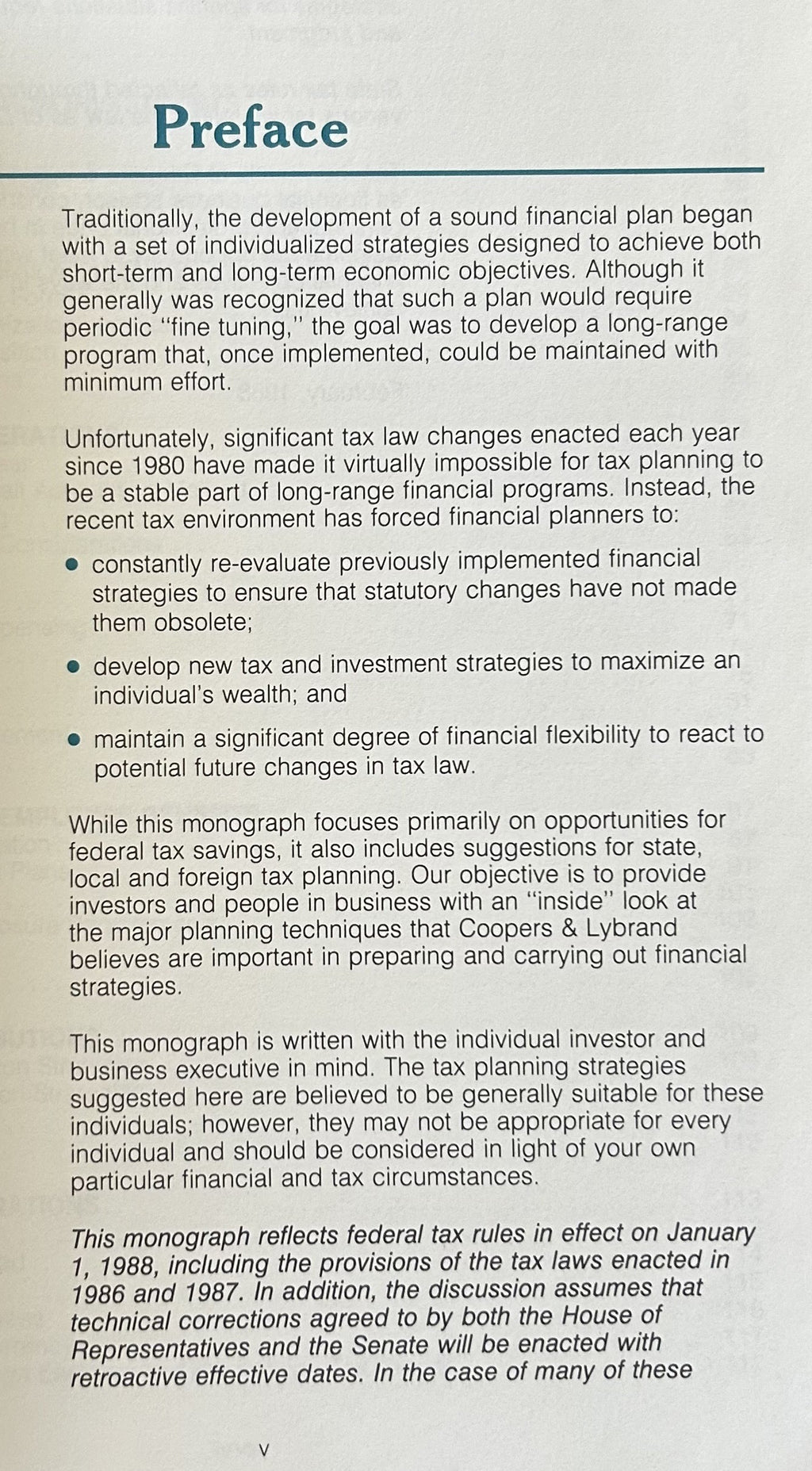 Coopers & Lybrand TAX STRATEGIES AND PLANNING