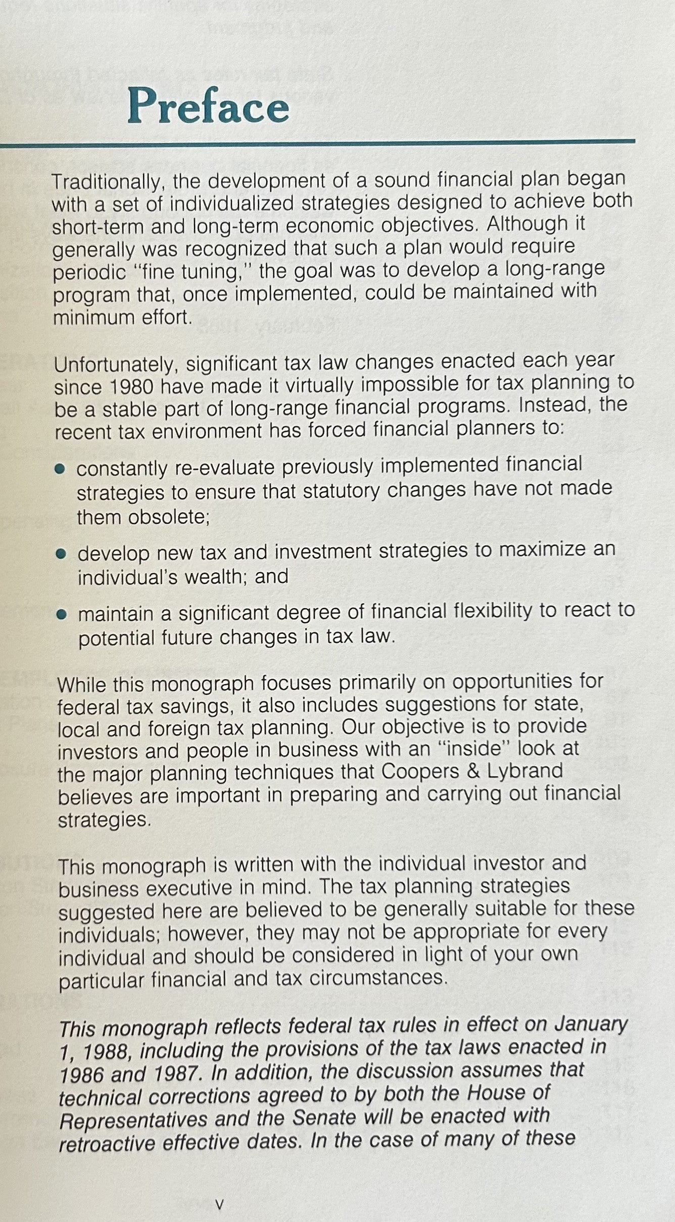 Coopers & Lybrand TAX STRATEGIES AND PLANNING