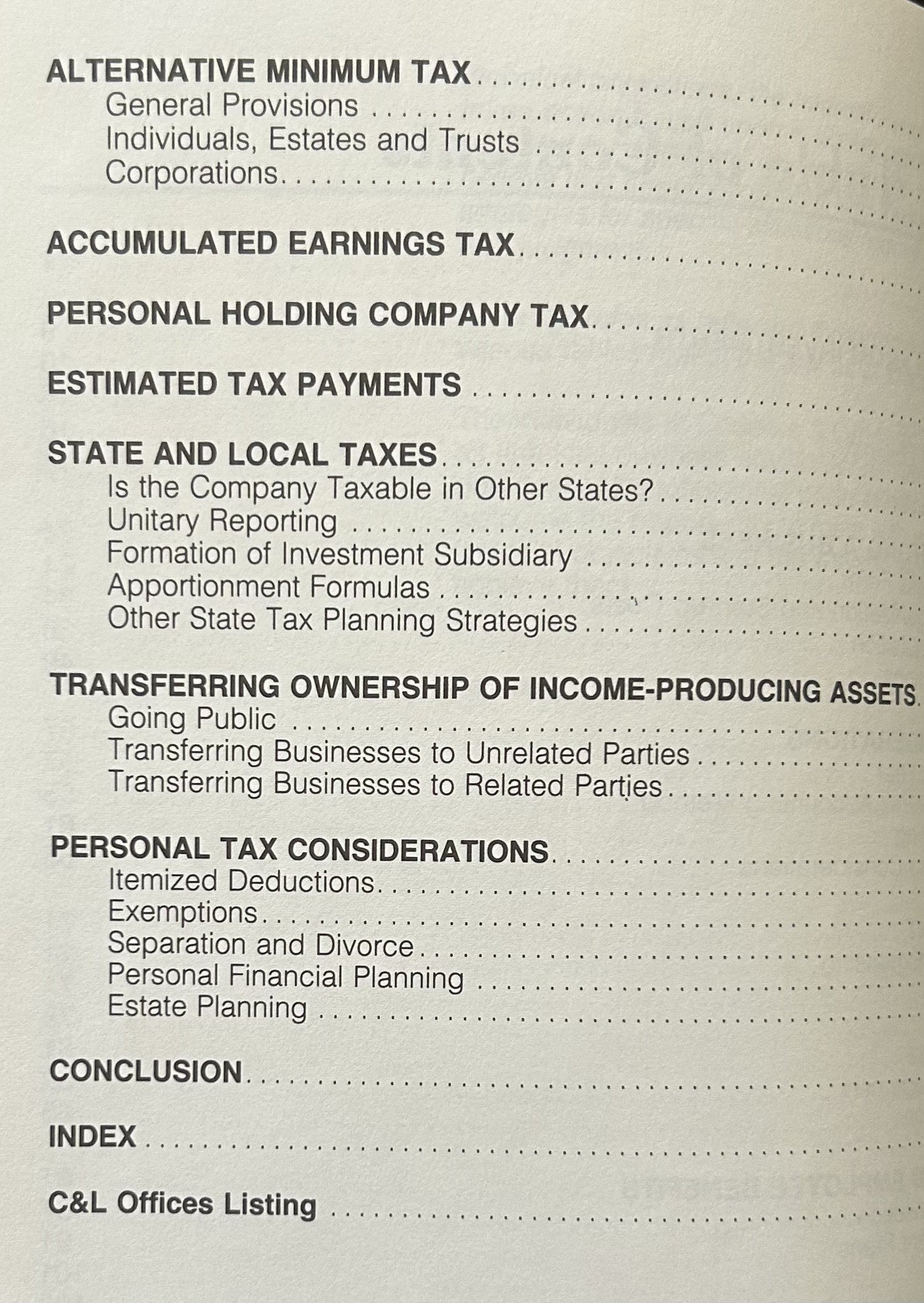 Coopers & Lybrand TAX STRATEGIES AND PLANNING