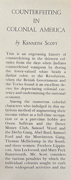 COUNTERFEITING IN COLONIAL AMERICA