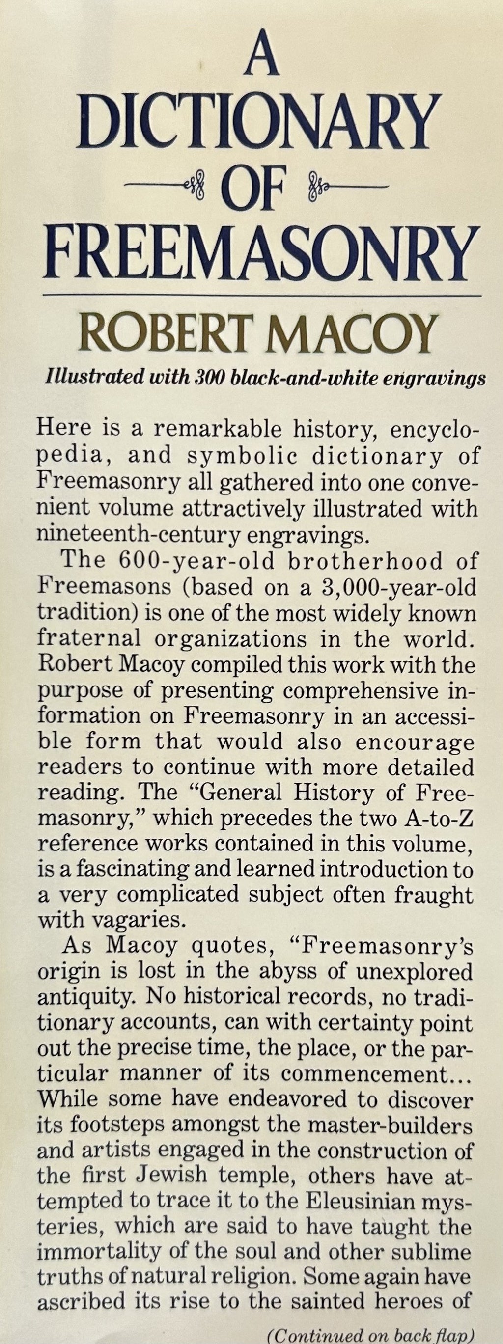 A DICTIONARY OF FREEMASONRY