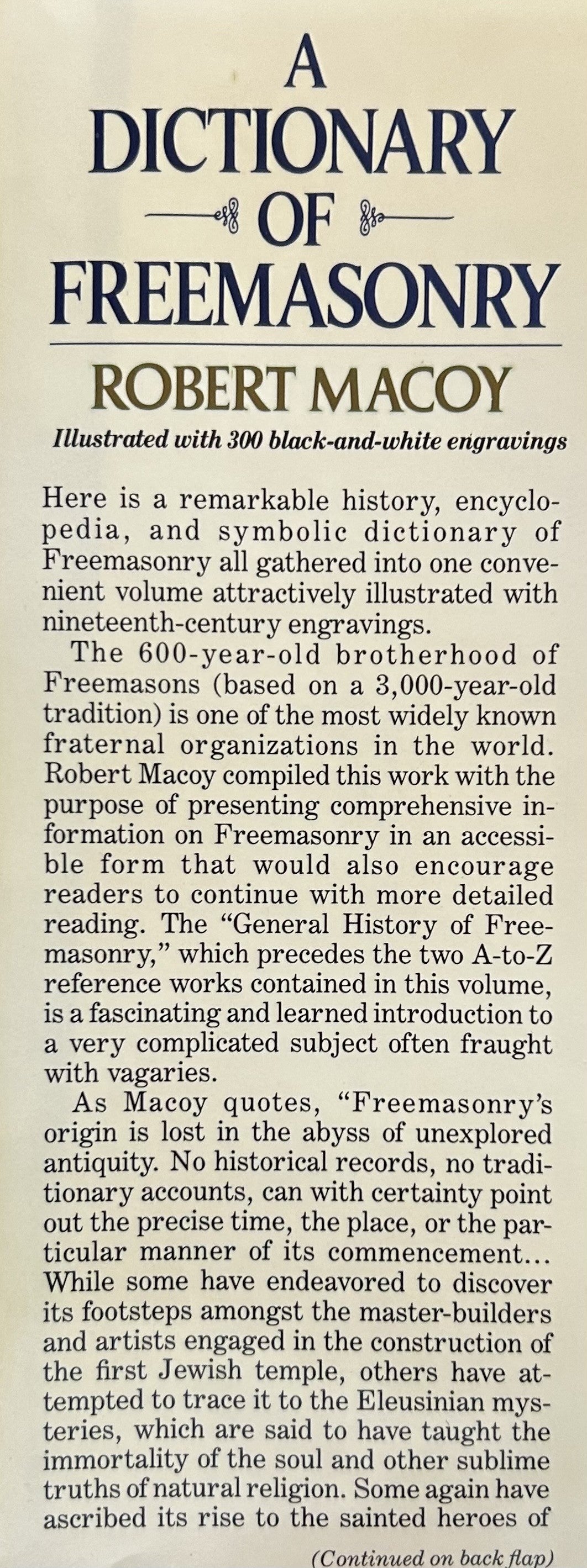 A DICTIONARY OF FREEMASONRY