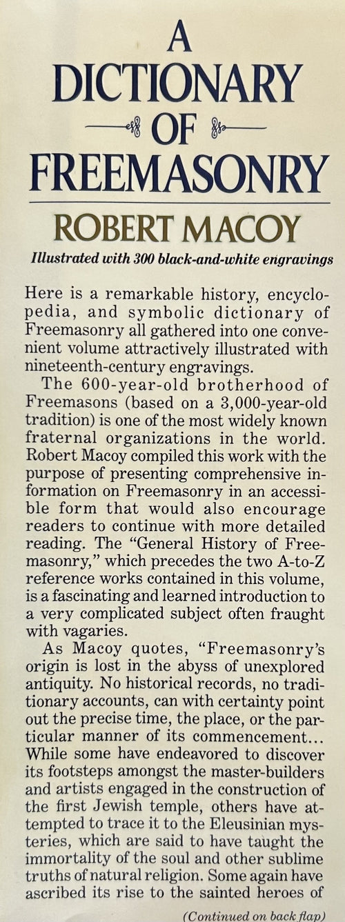 A DICTIONARY OF FREEMASONRY