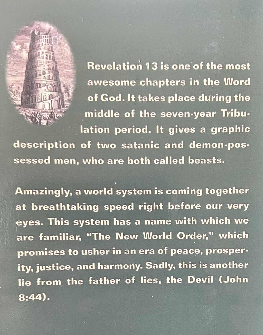 WORLD DOMINION From the Tower of Babel to the Mark of the Beast