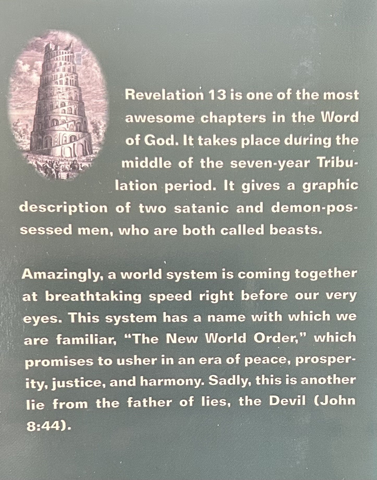 WORLD DOMINION From the Tower of Babel to the Mark of the Beast