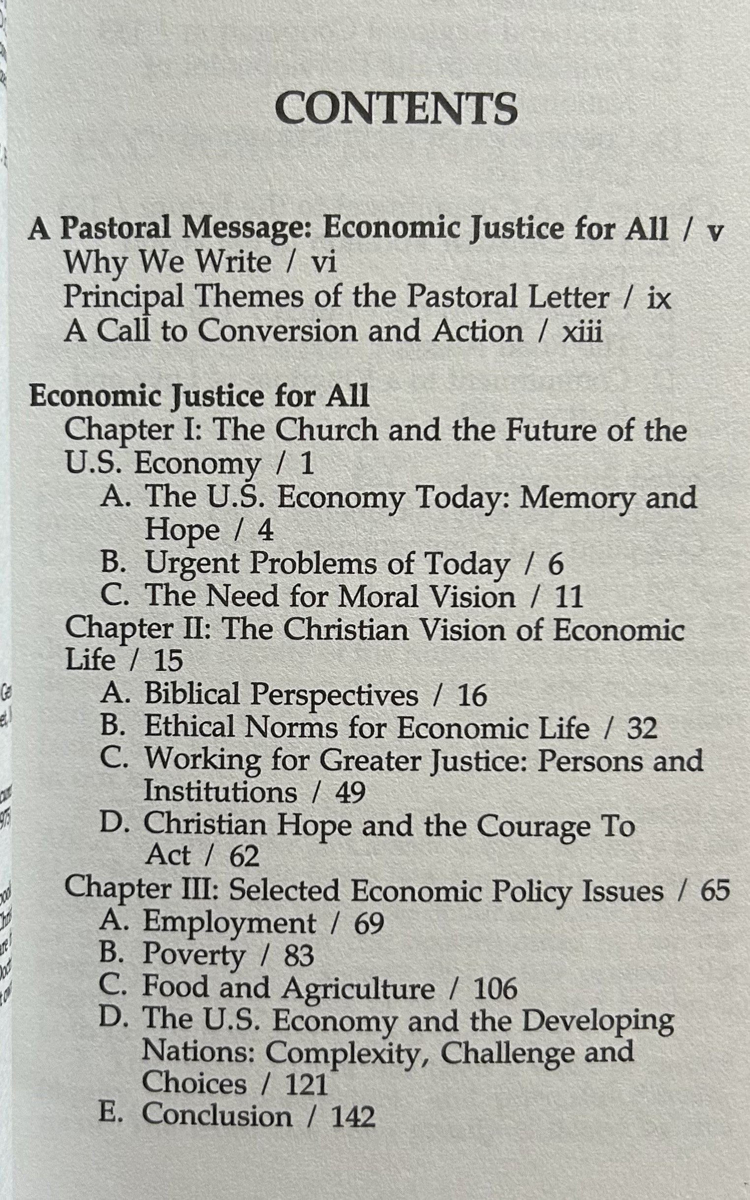 ECONOMIC JUSTICE FOR ALL Pastoral Letter on Catholic Social Teaching and the U.S. Economy