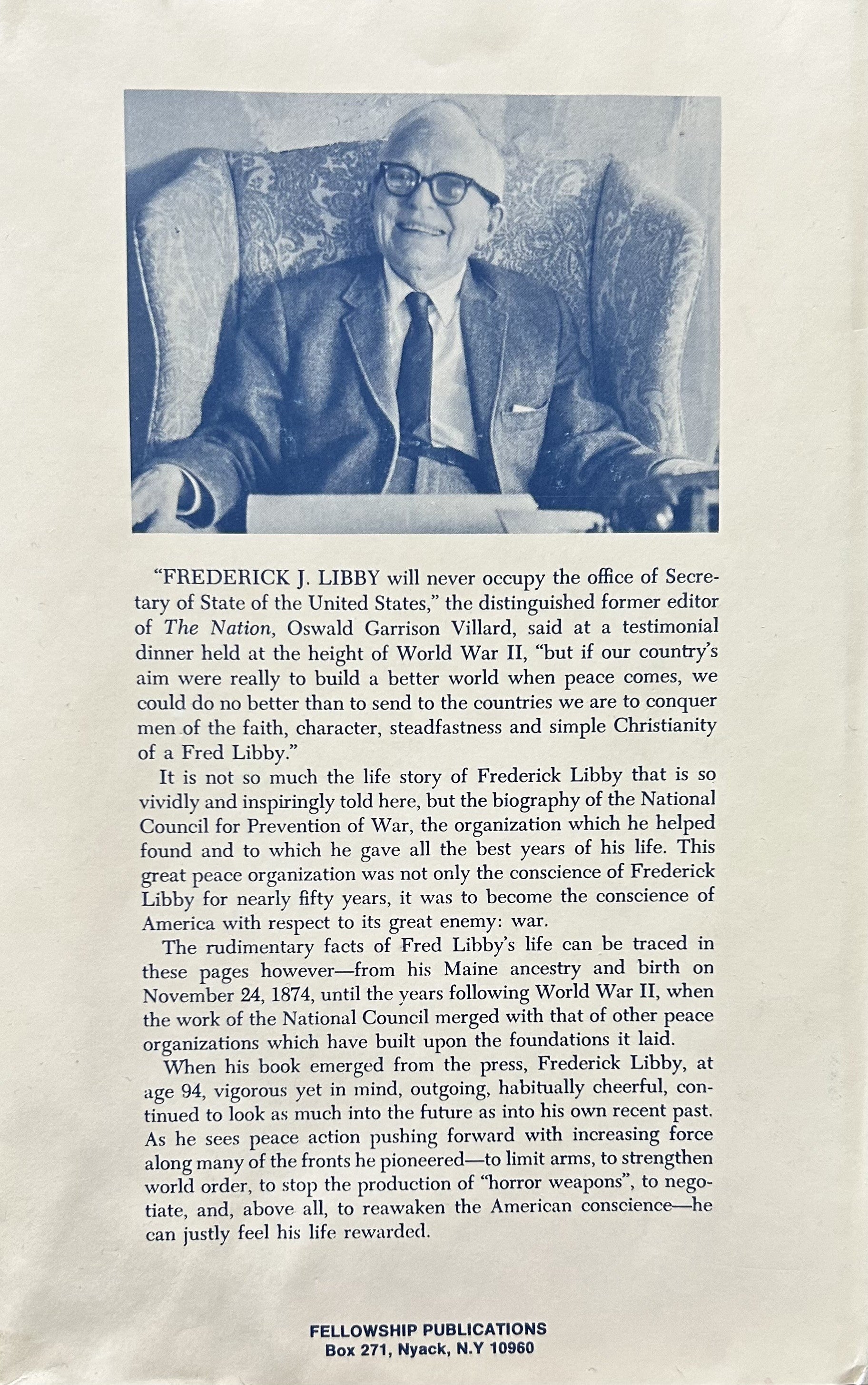 TO END WAR The Story of the National Council for Prevention of War