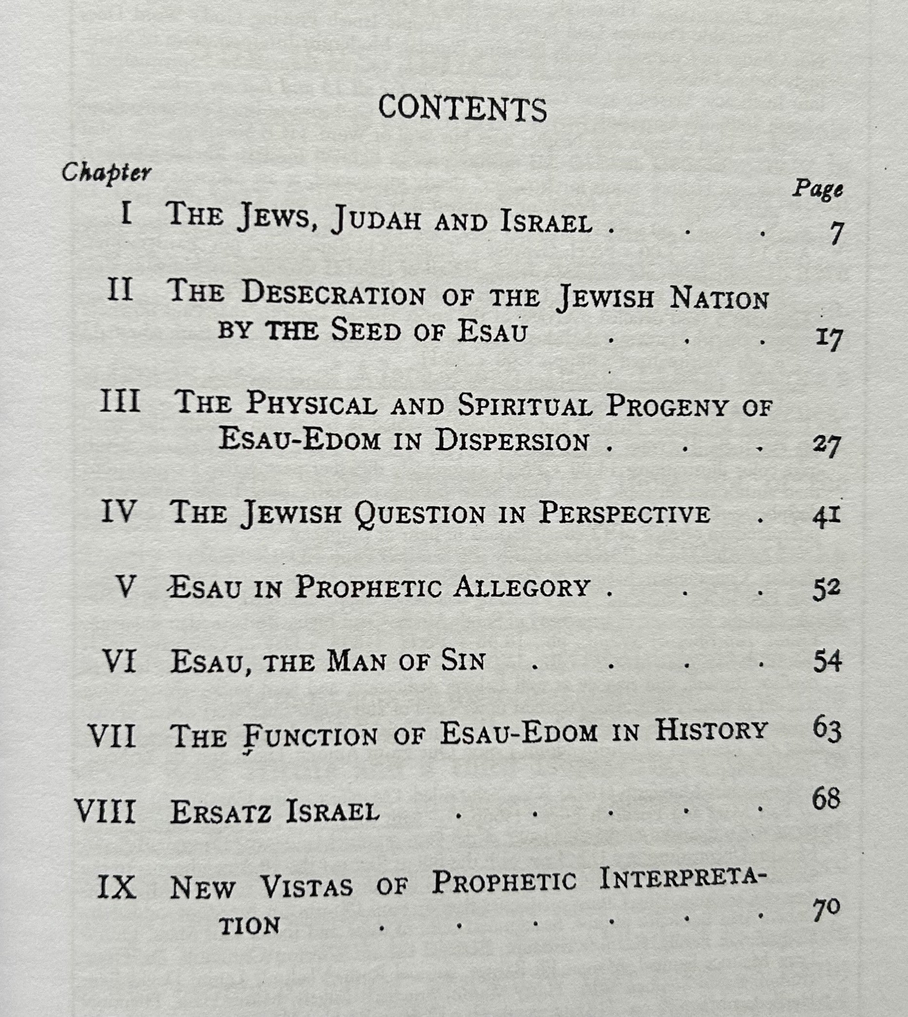 A SHORT STUDY OF ESAU-EDOM IN JEWRY