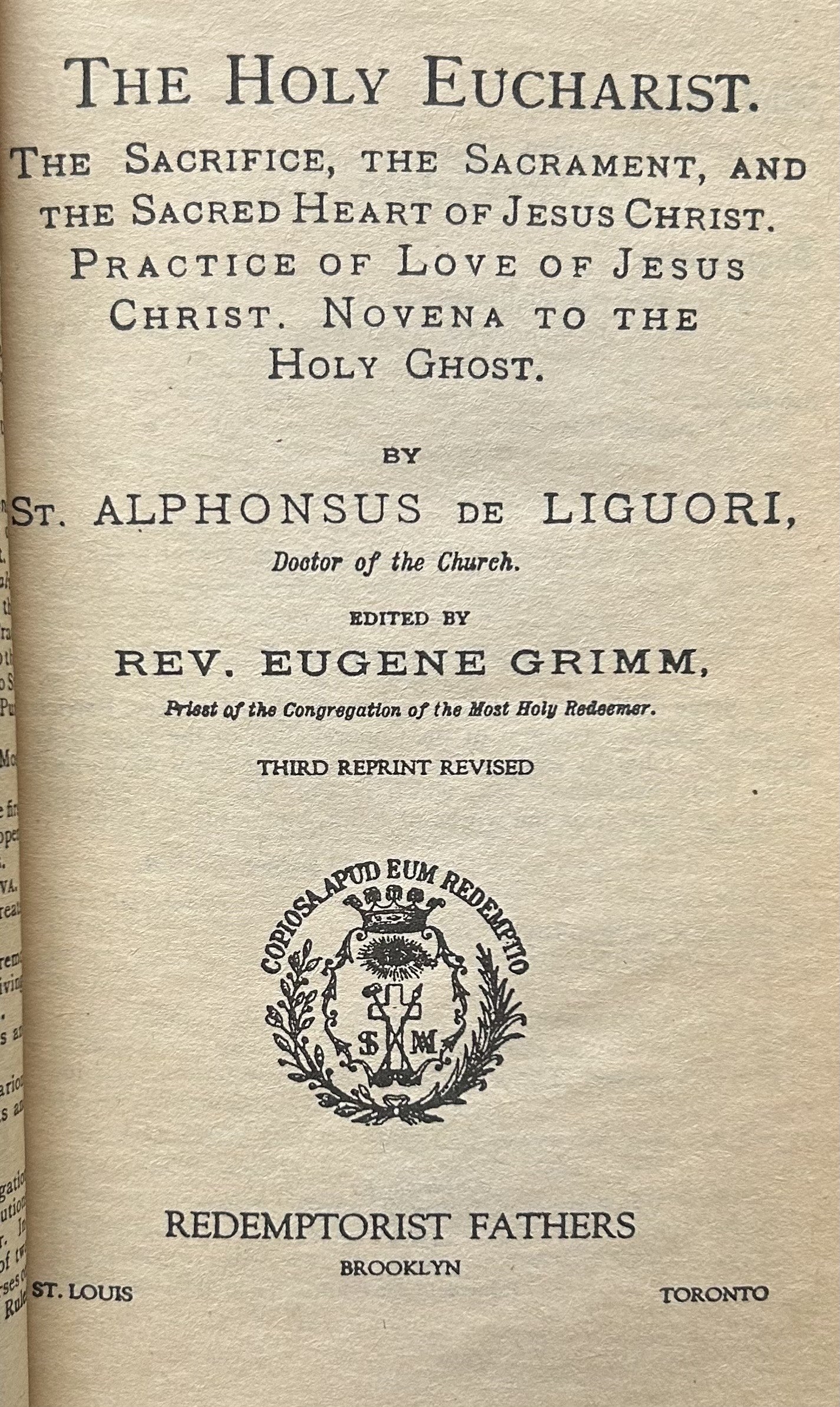 THE HOLY EUCHARIST