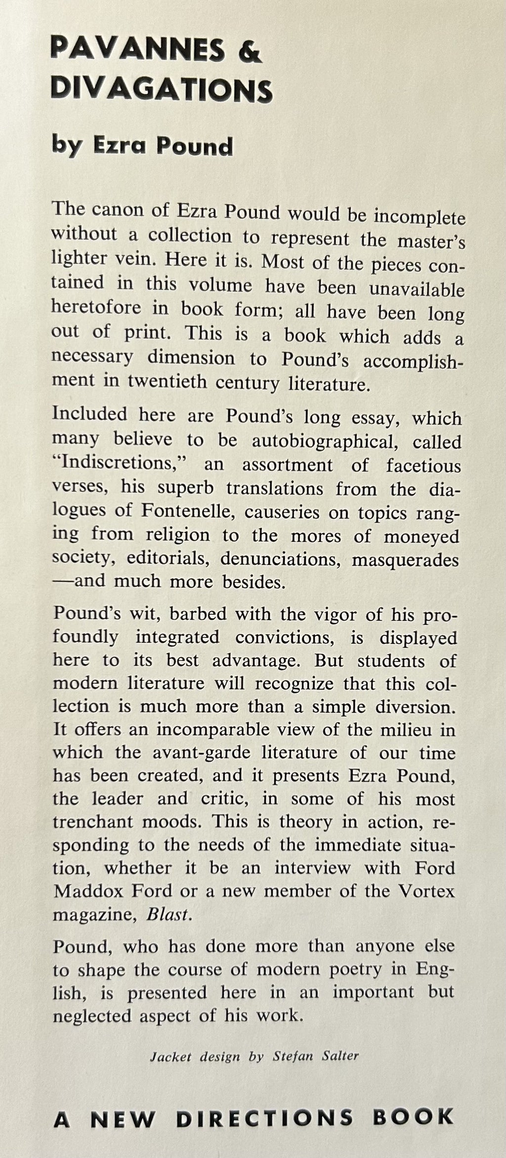 PAVANNES and DIVAGATIONS