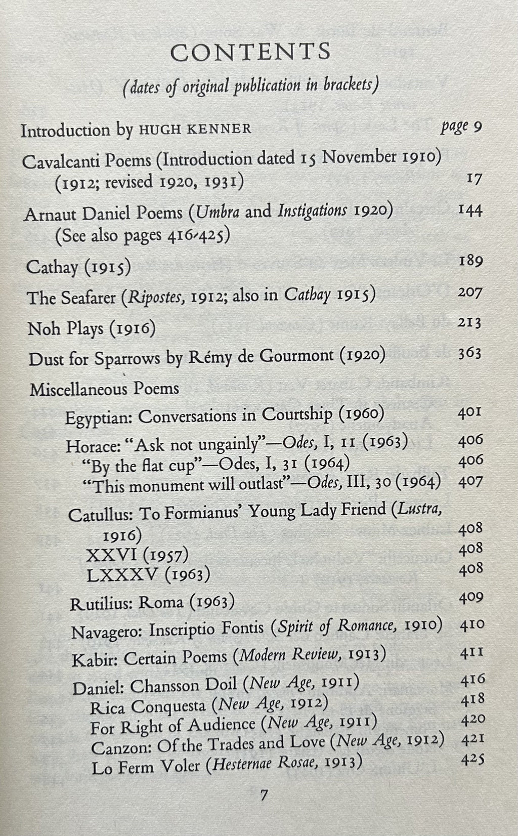 EZRA POUND: Translations
