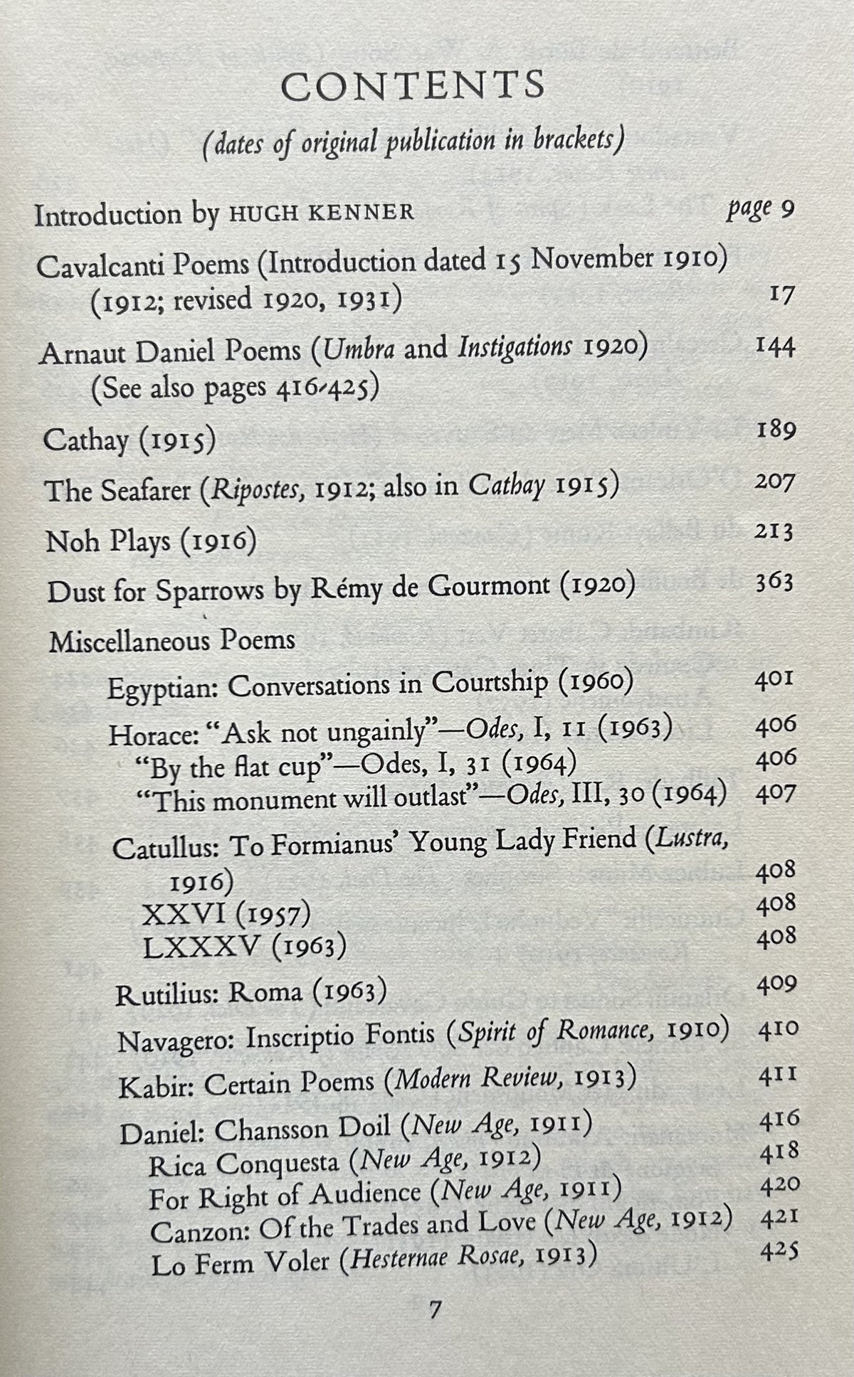 EZRA POUND: Translations