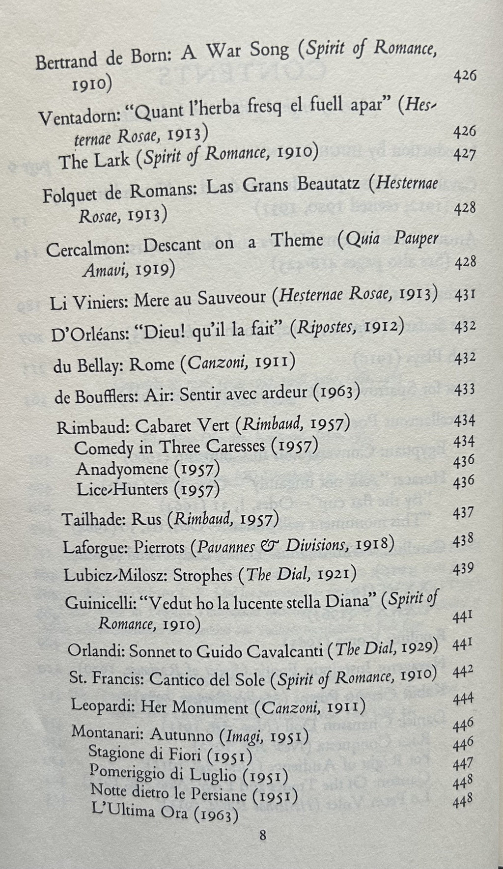 EZRA POUND: Translations