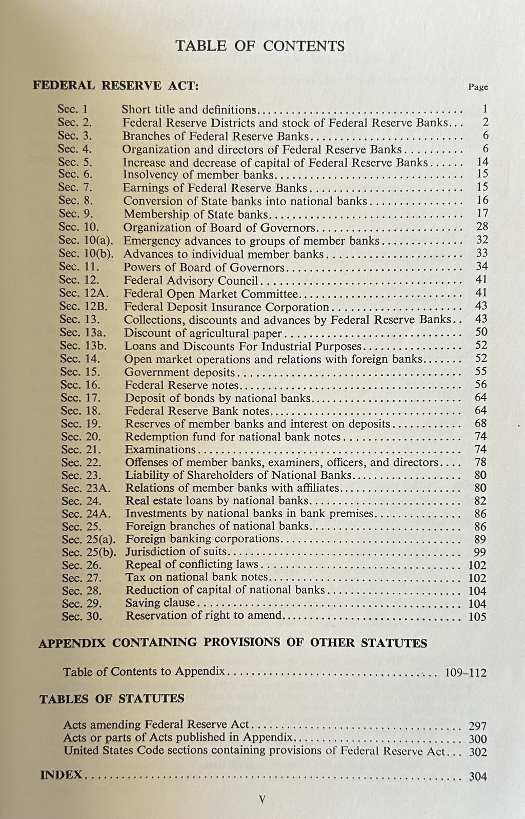 THE FEDERAL RESERVE ACT as amended through Oct 1, 1961
