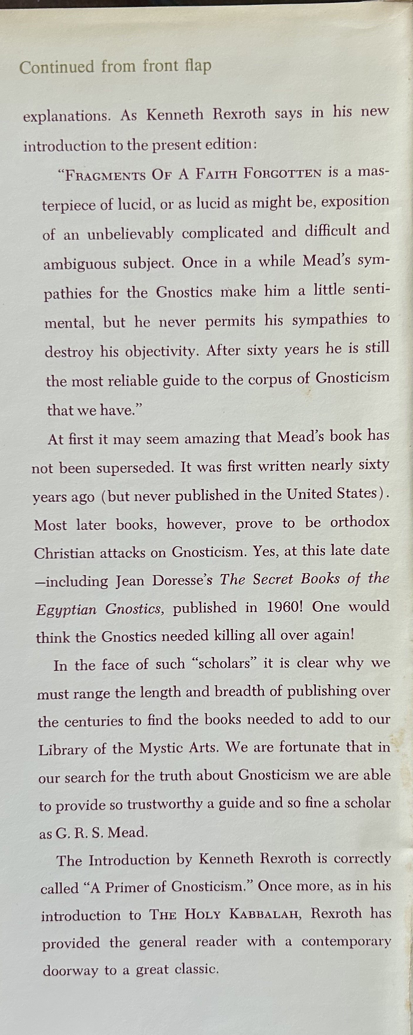 FRAGMENTS OF A FAITH FORGOTTEN: The Gnostics