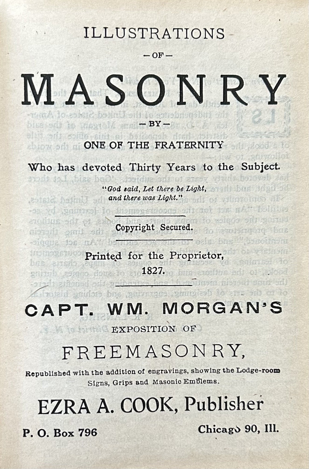 FREEMASONRY EXPOSED (hard cover edition)