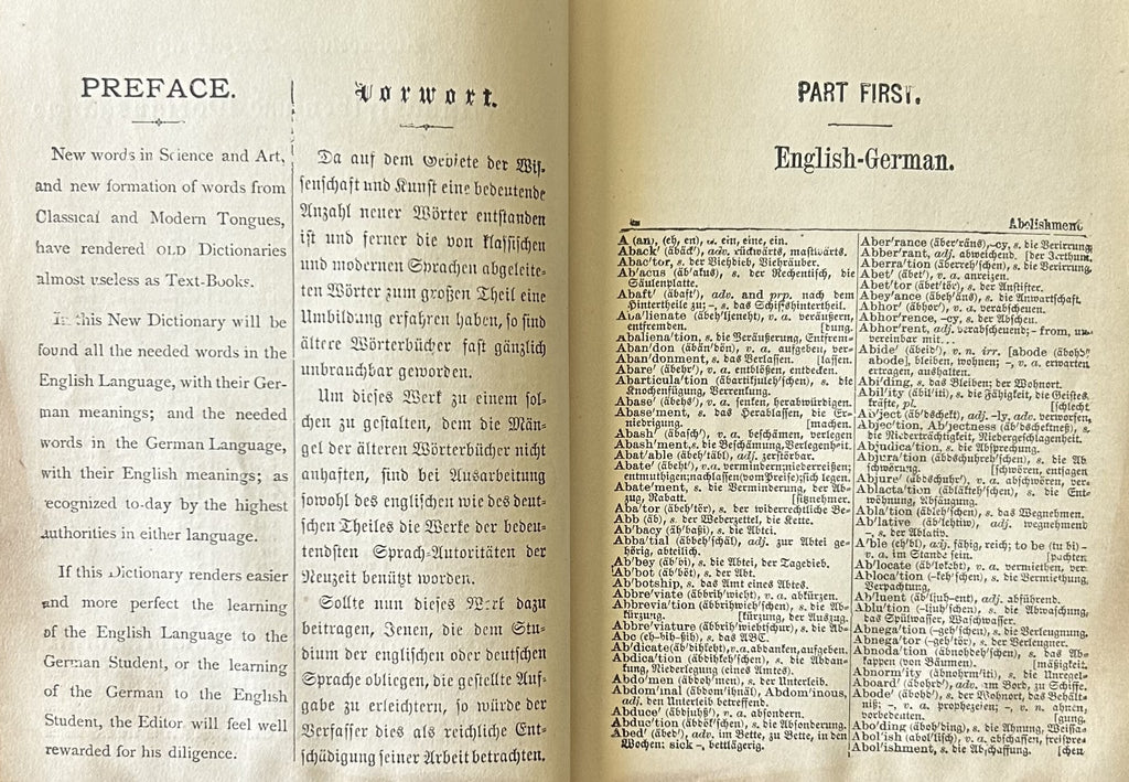 Zahner's German-English & English-German Dictionary