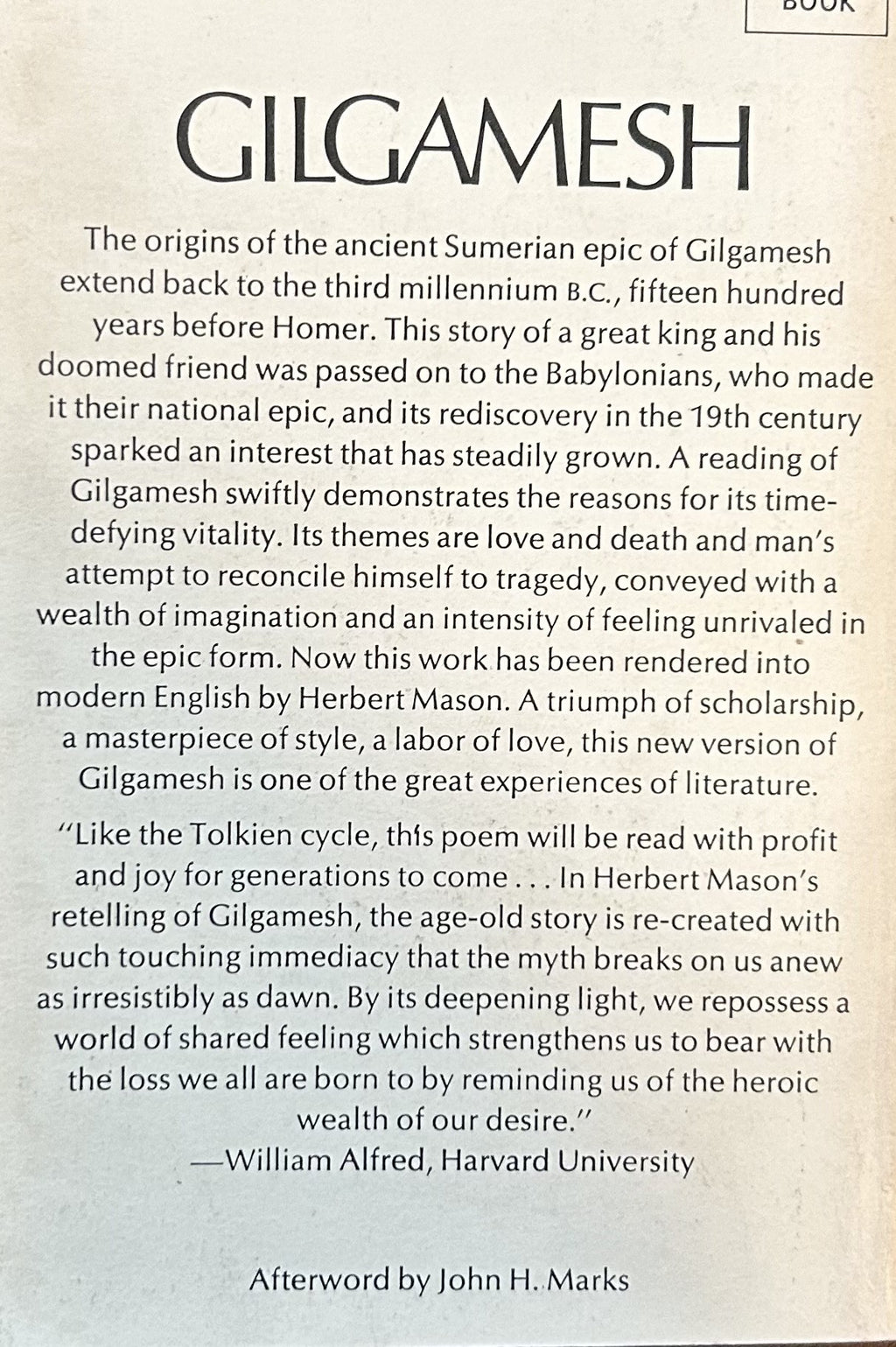 GILGAMESH A Verse Narrative
