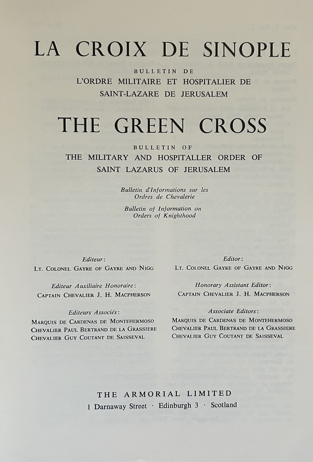 LA CROIX DE SINOPLE - The Green Cross (4 booklets)
