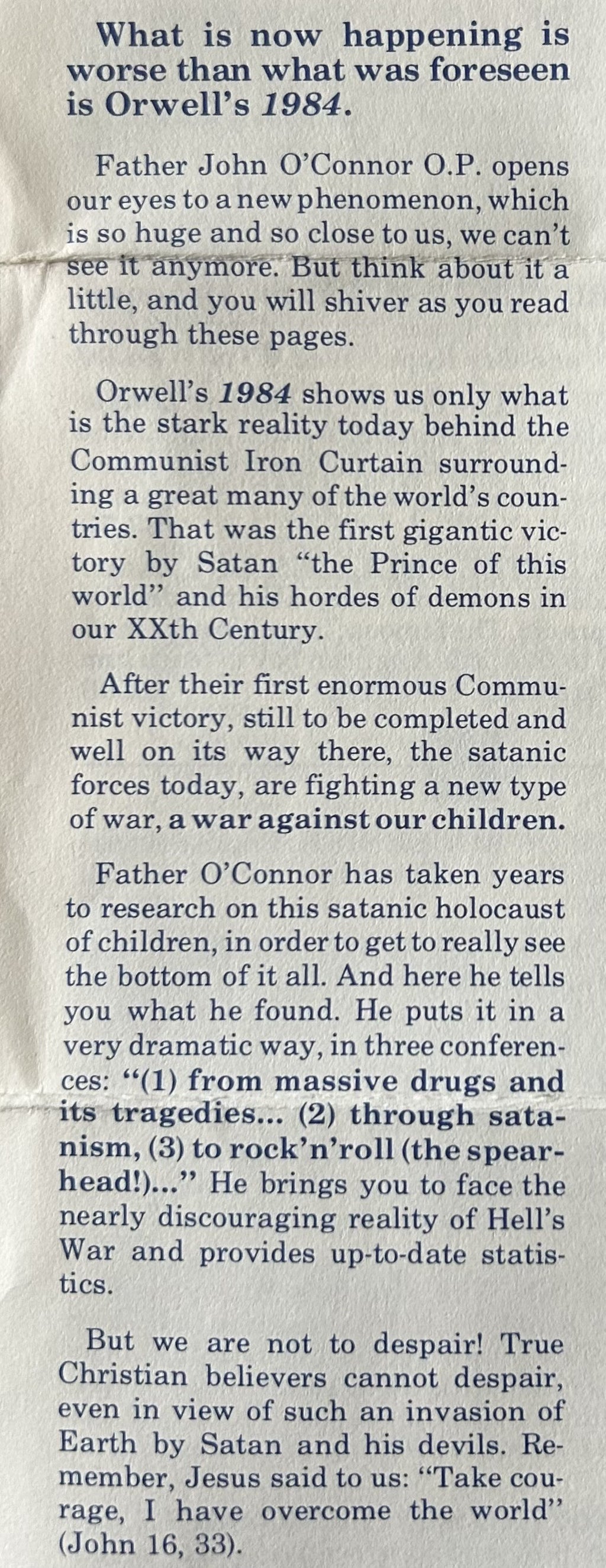 HELL'S WAR AGAINST OUR CHILDREN