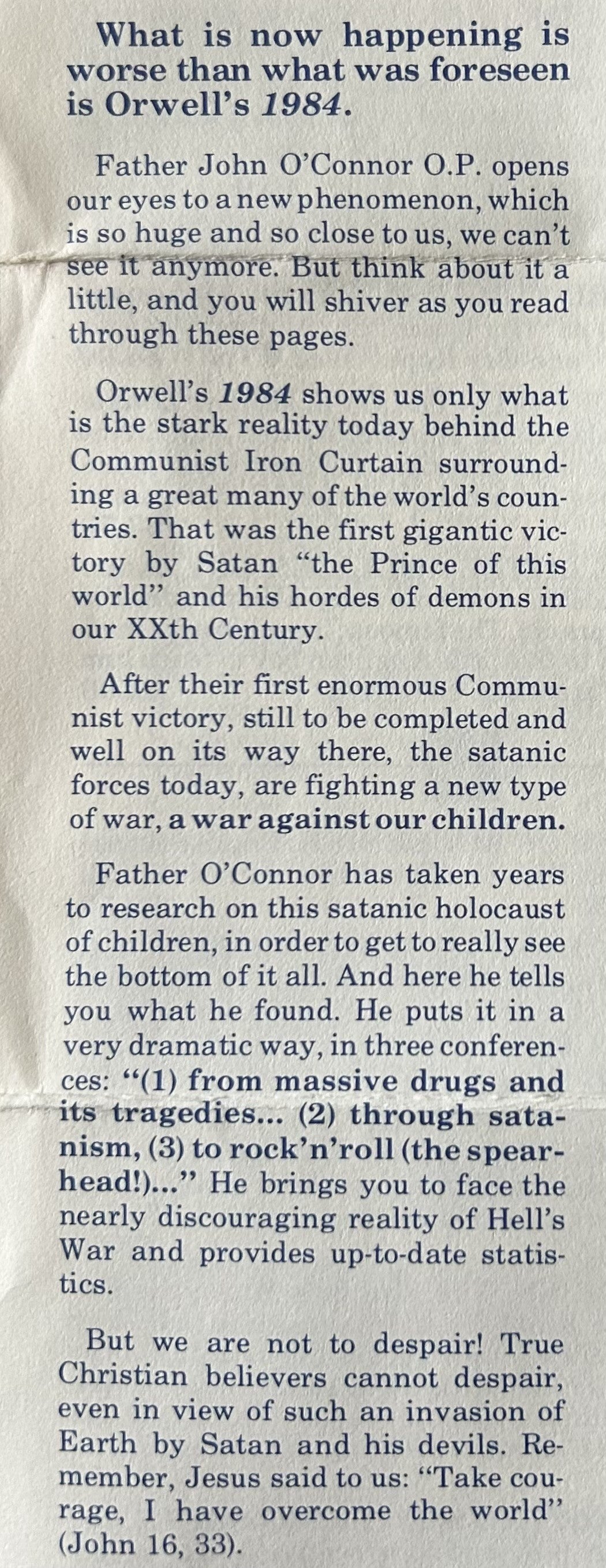HELL'S WAR AGAINST OUR CHILDREN