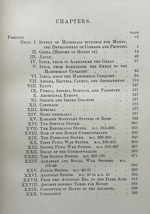 A HISTORY OF MONEY IN ANCIENT COUNTRIES from the Earliest Times to the Present