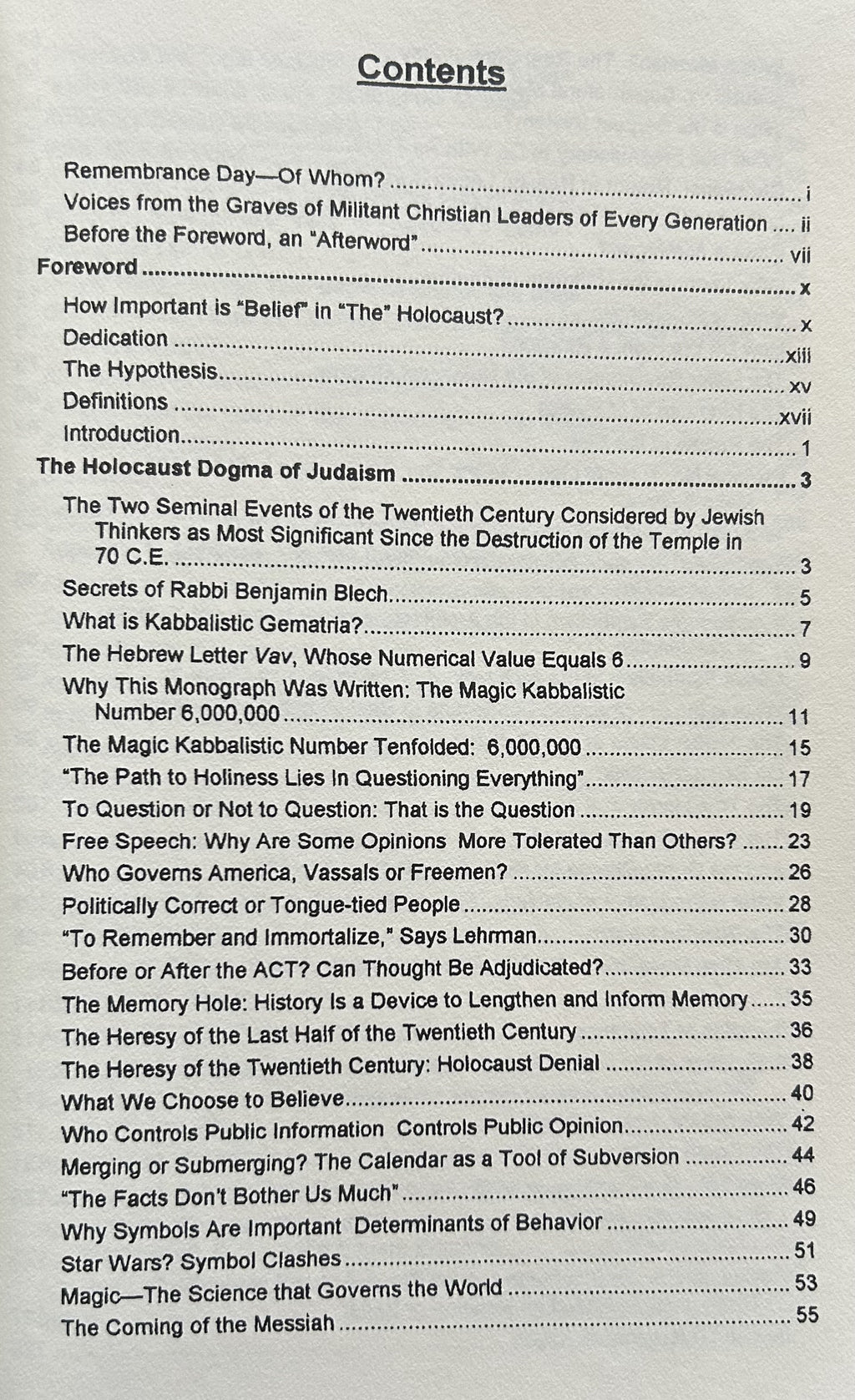 THE HOLOCAUST DOGMA OF JUDAISM: Keystone of the New World Order