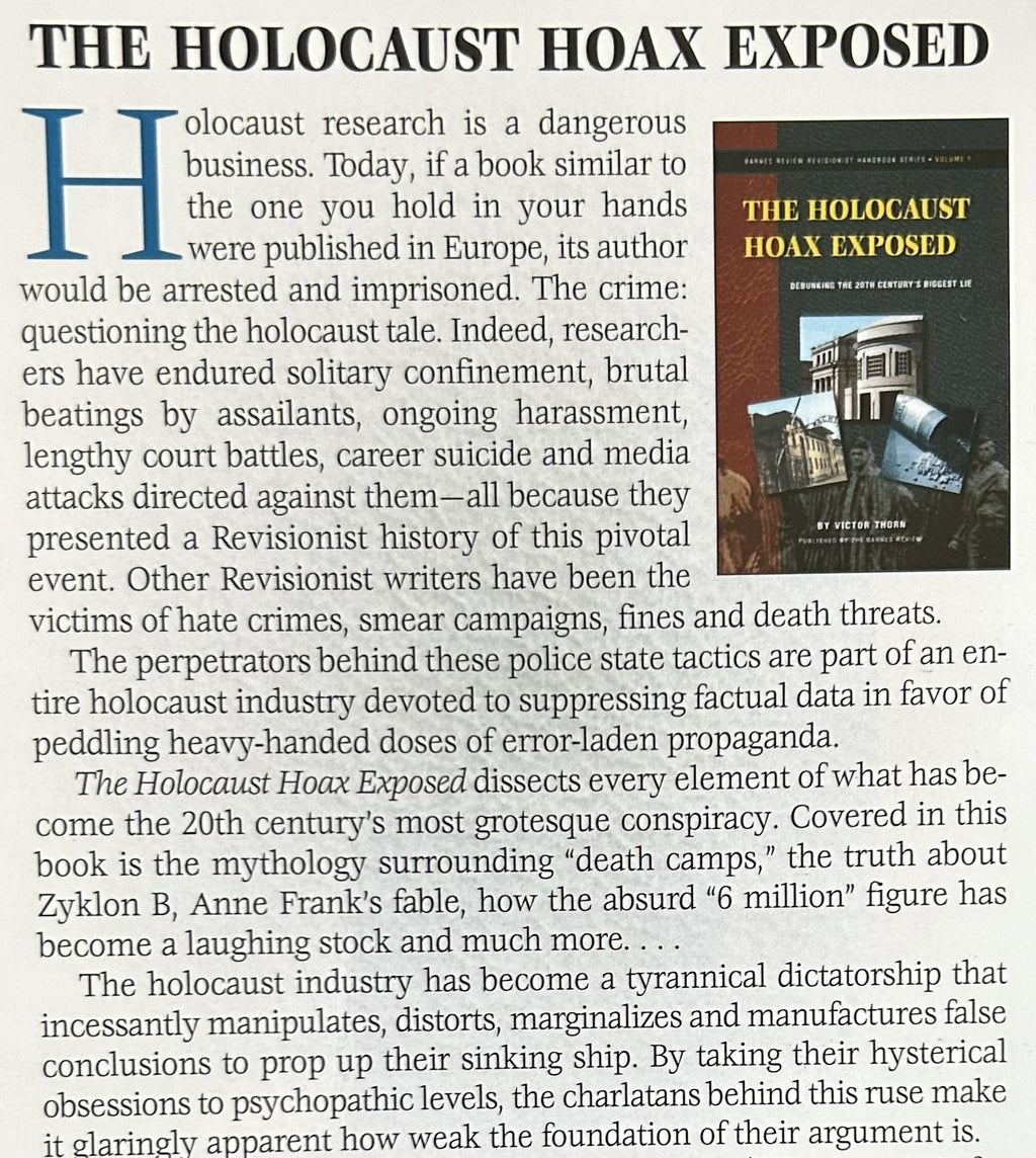THE HOLOCAUST HOAX EXPOSED