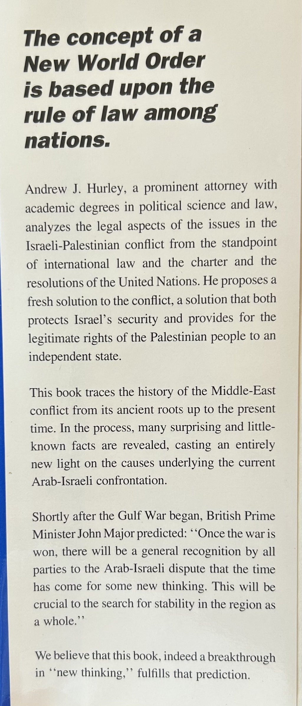 ISRAEL AND THE NEW WORLD ORDER