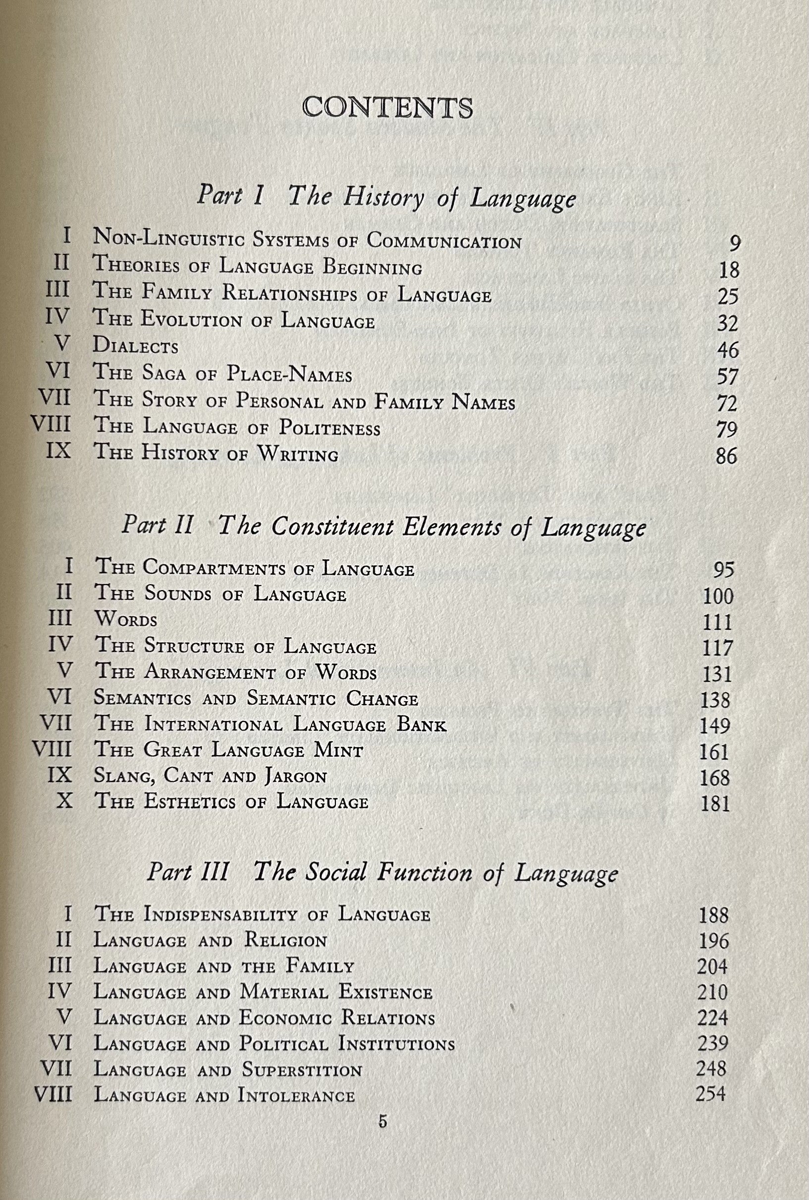 THE STORY OF LANGUAGE (1949 First Edition)