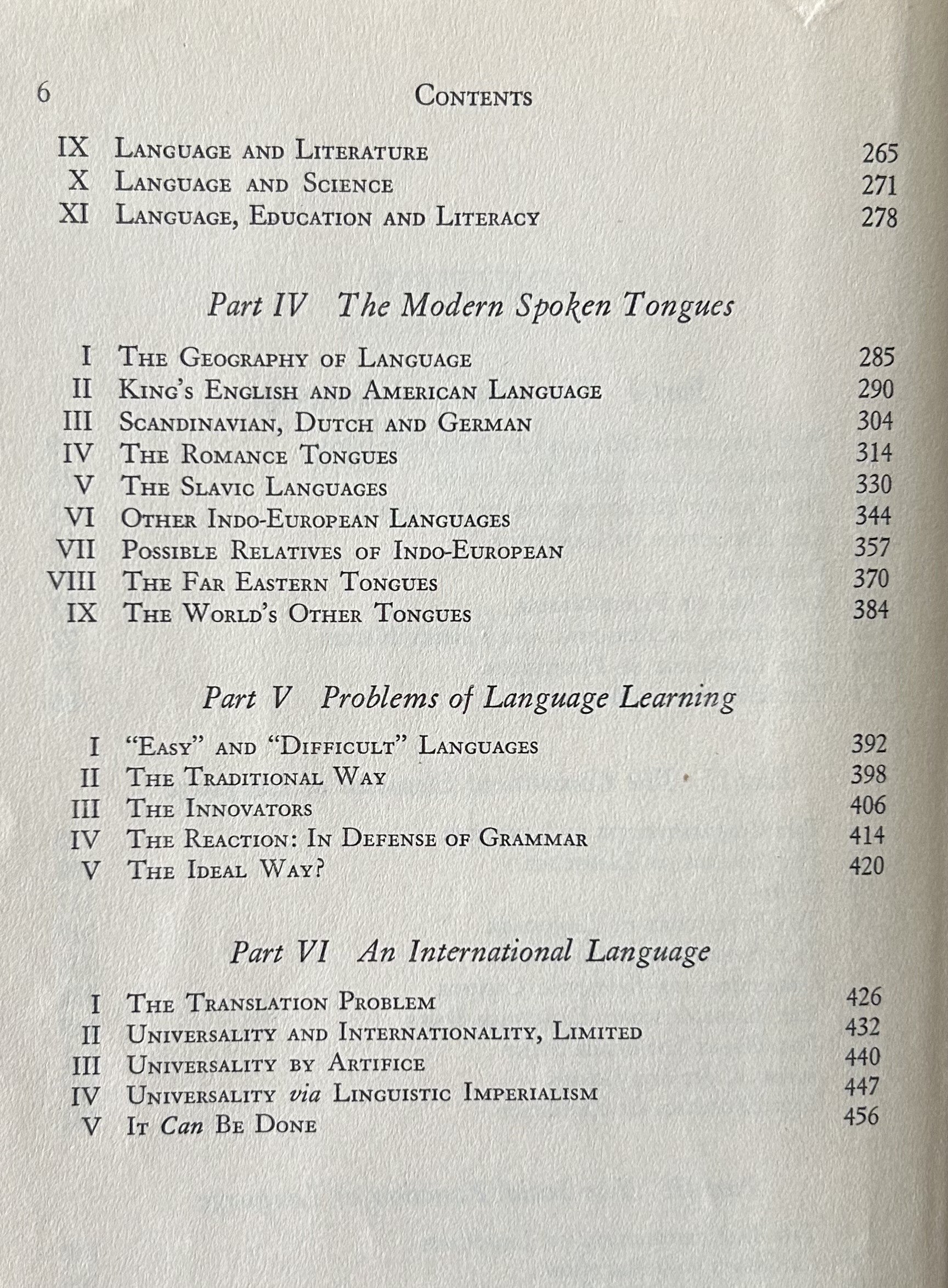 THE STORY OF LANGUAGE (1949 First Edition)