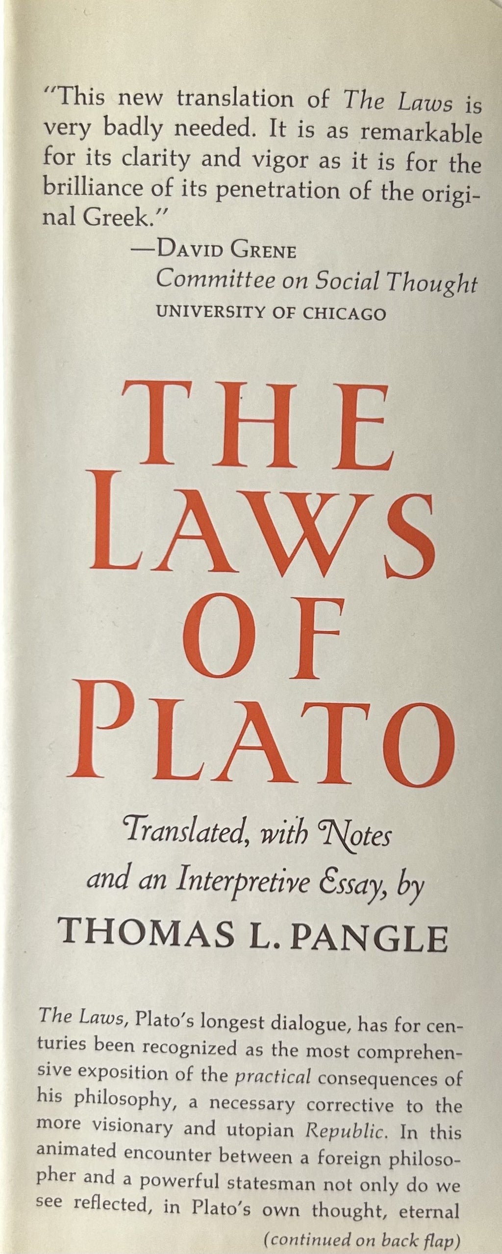 THE LAWS OF PLATO