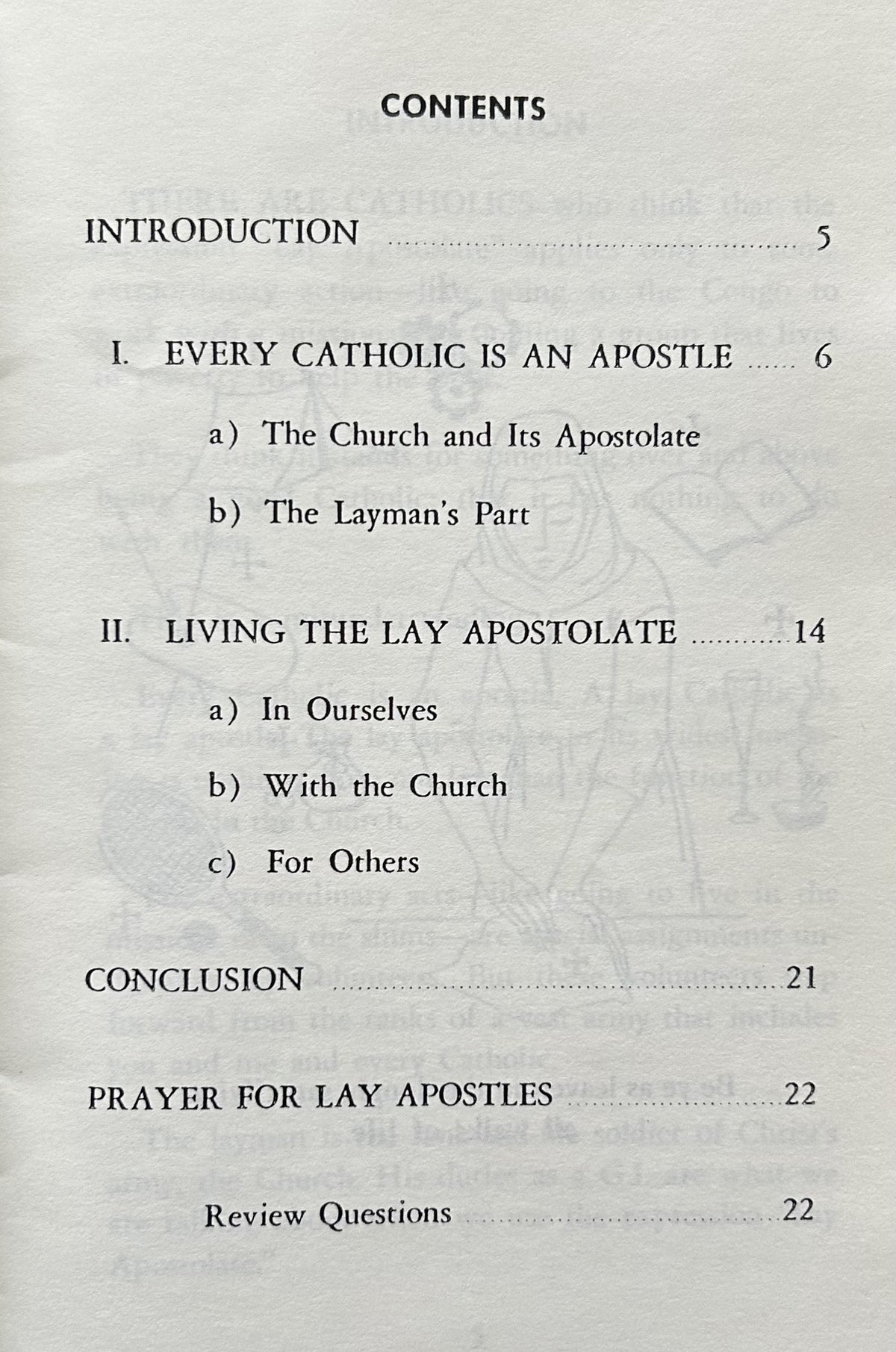 THE LAY APOSTOLATE - What Is It?