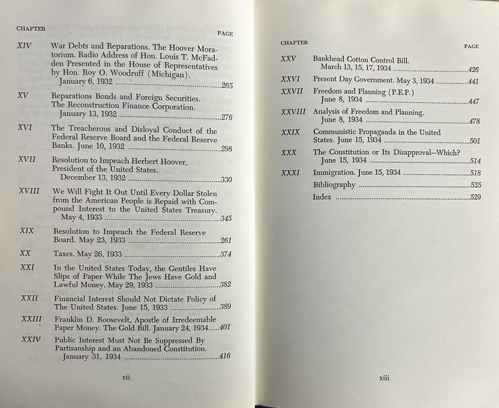 COLLECTIVE SPEECHES OF CONGRESSMAN LOUIS T. McFADDEN: Federal Reserve Exposed