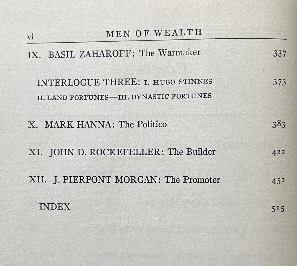 MEN OF WEALTH - Twelve Significant Fortunes