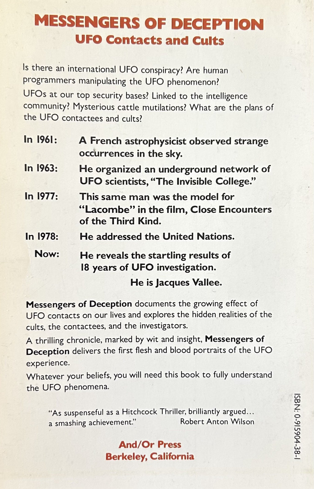 MESSENGERS OF DECEPTION: UFO Contacts and Cults
