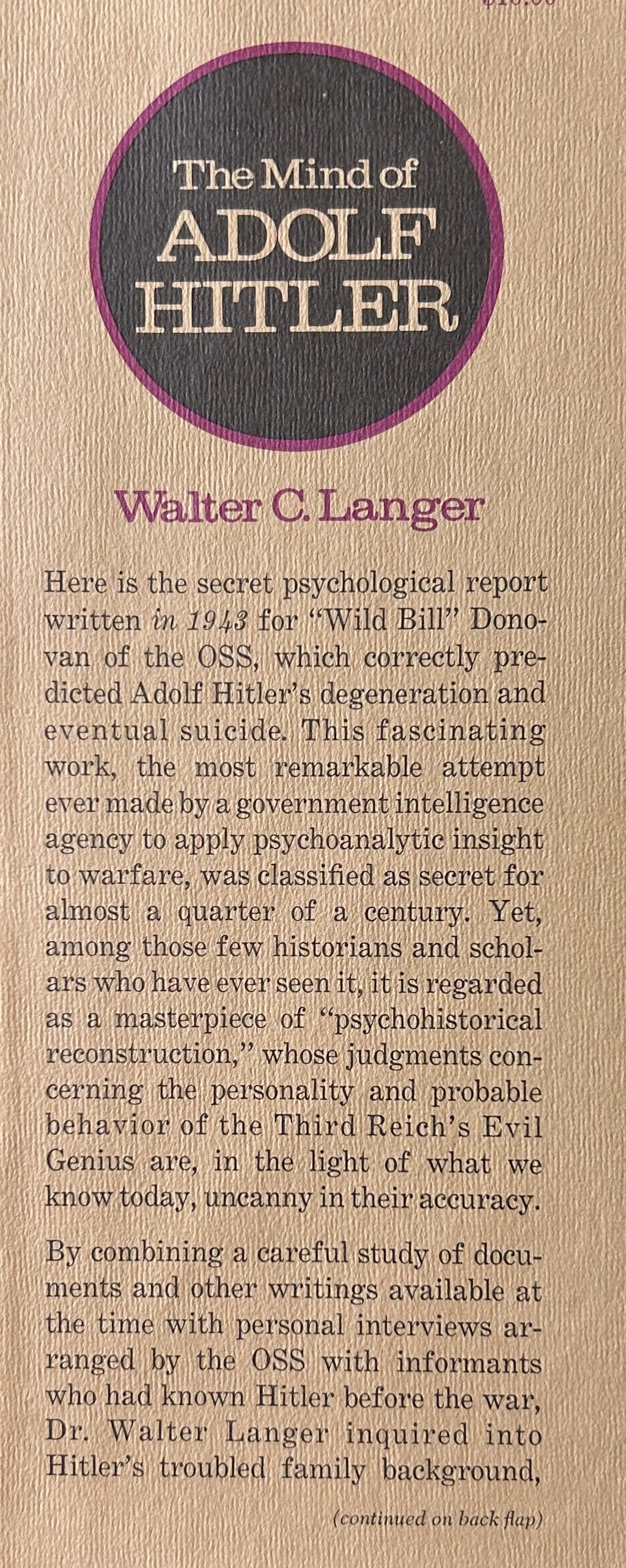 THE MIND OF ADOLF HITLER The Secret (1943) Wartime Report