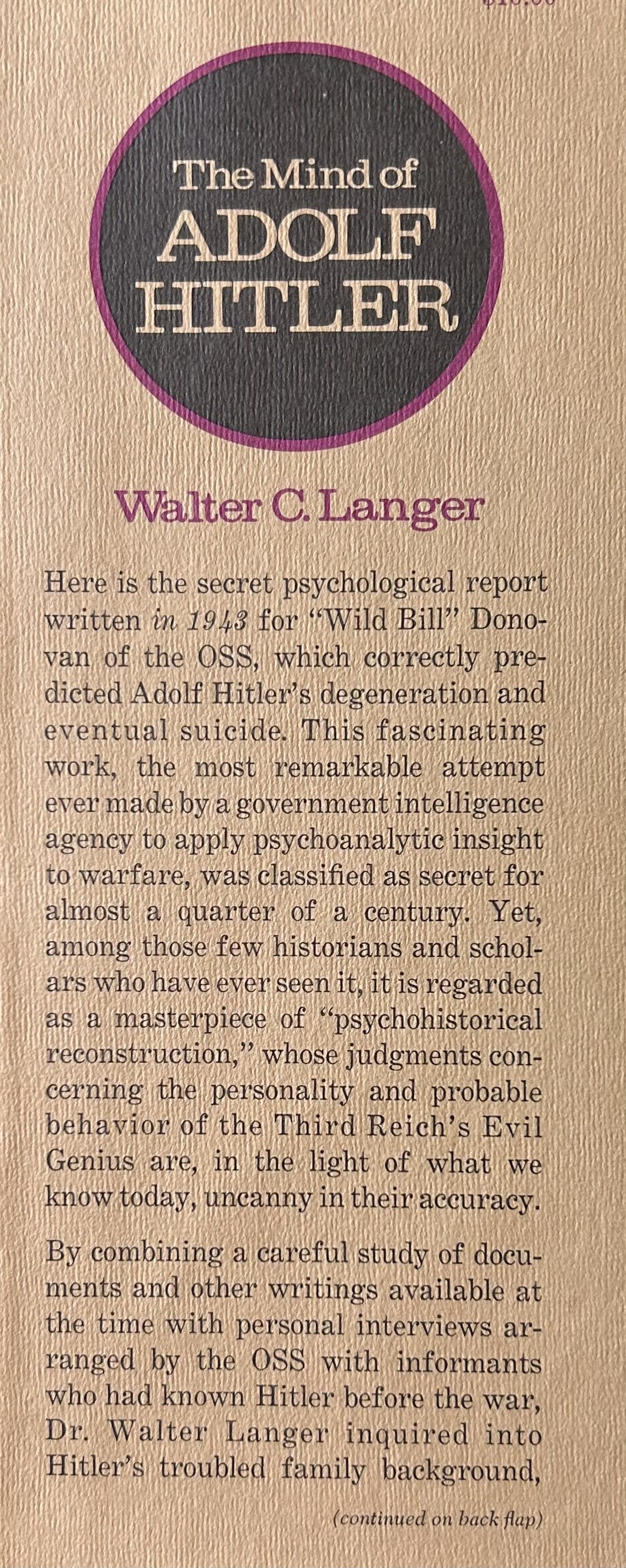 THE MIND OF ADOLF HITLER The Secret (1943) Wartime Report