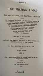 THE MISSING LINKS or The Anglo-Saxons, the Ten Tribes of Israel (2 Vol Set)