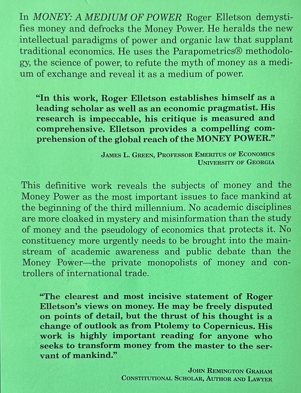MONEY: A Medium of Power